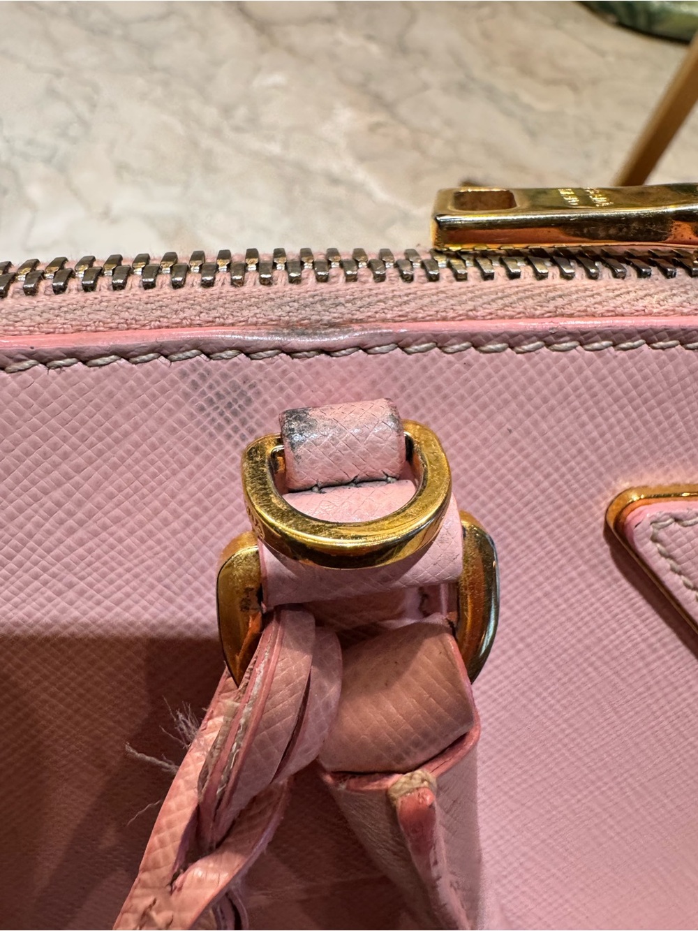 Prada Small Pink Promenade Bag, Gold Hardware - Picture 15 of 16